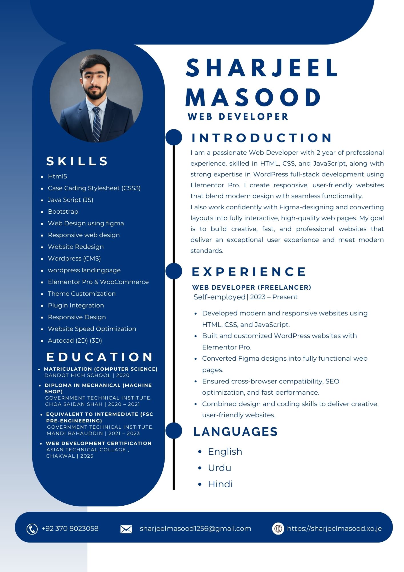 Sharjeel Masood CV